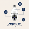 Argos 360 Cámara de Seguridad WiFi 360° HD | Visión Nocturna + Audio + App Gratis