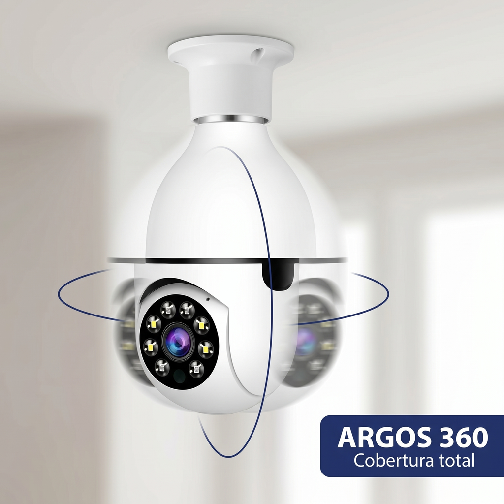 Argos 360 Cámara de Seguridad WiFi 360° HD | Visión Nocturna + Audio + App Gratis