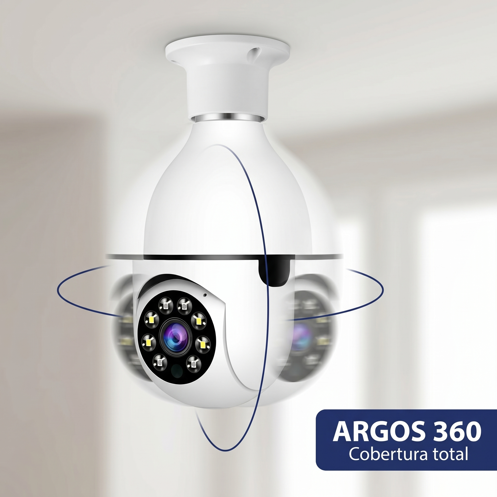 Argos 360 Cámara de Seguridad WiFi 360° HD | Visión Nocturna + Audio + App Gratis