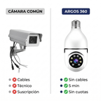 Argos 360 Cámara de Seguridad WiFi 360° HD | Visión Nocturna + Audio + App Gratis