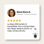 Argos 360 Cámara de Seguridad WiFi 360° HD | Visión Nocturna + Audio + App Gratis
